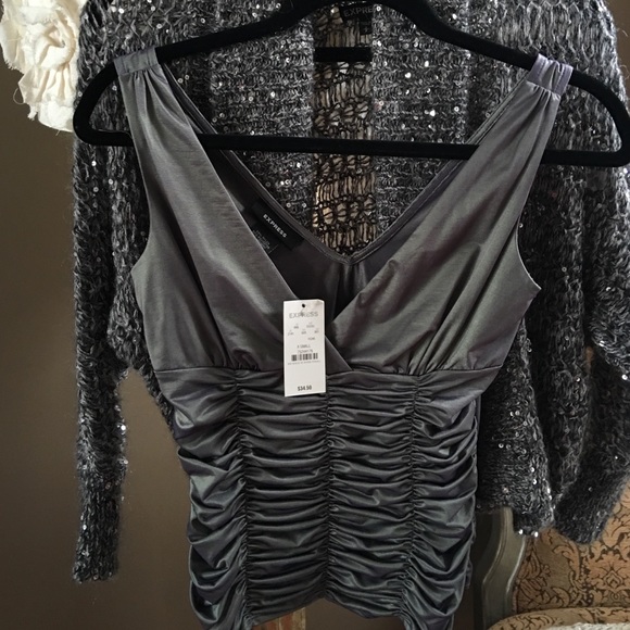 Xsmall Bnwt grey dressy tank