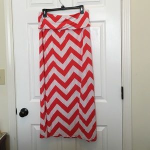 Chevron Maxi Skirt