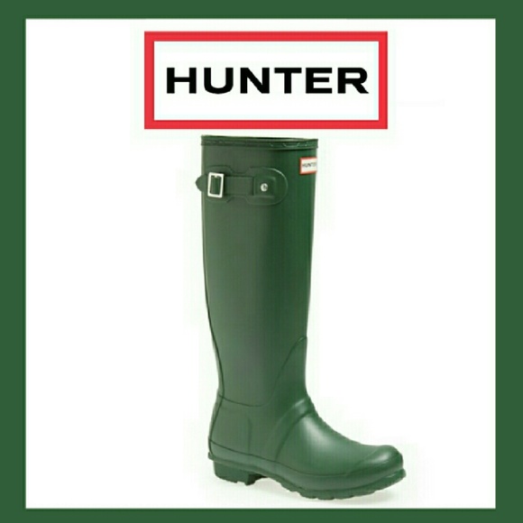 Hunter Shoes - Tall Hunter Boots - Original Matte - Green