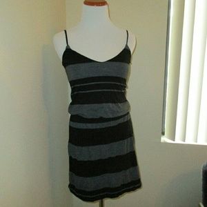 JAMES PERSE Gray/black Striped Dress