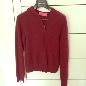 Vintage hooded juicy couture cashmere zipper