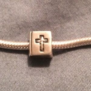 AUTHENTIC Silver Bible with Cross Pandora Charm