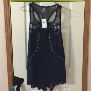 Vanity Navy Tank Top