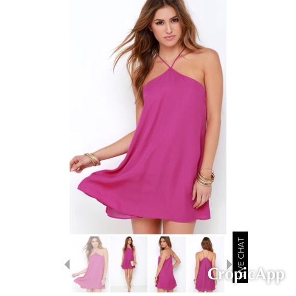 Lucy Love Almost Famous Magenta Dress