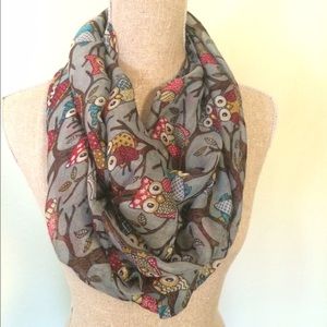 Owl Print Infinity Scarf