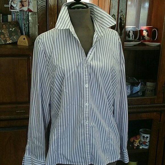 Purple pinstripe shirt