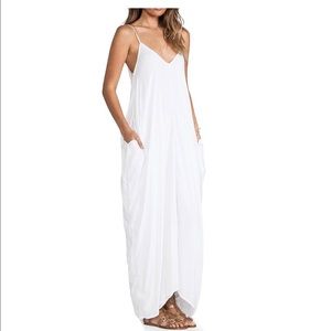 May&May purple low v neck hobo dress with pockets