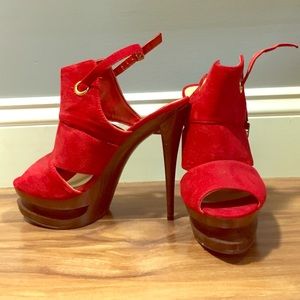 red heels worn once