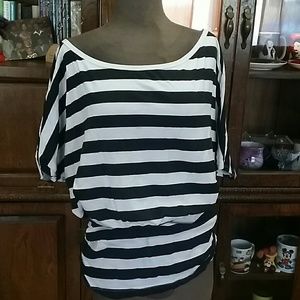 Black and white striped