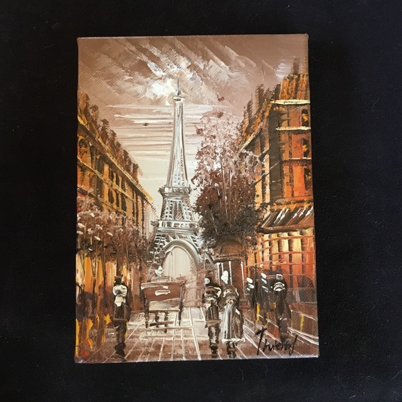 5.5 X 7 Canvas Paris Painting
