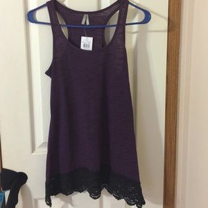 Vanity Racerback with Crochet detailing