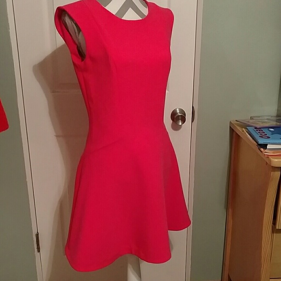 Beautiful hot pink flare dress