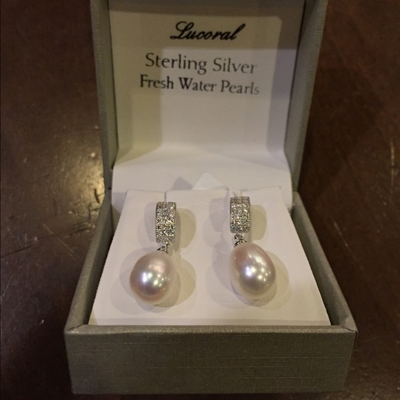 Lucoral pearl silver earrings - Picture 1 of 3