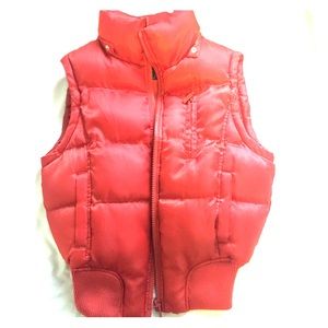Orange puffy vest