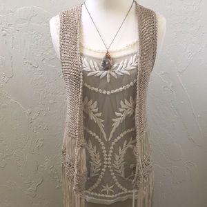 Sheer Mesh Embroidered Top