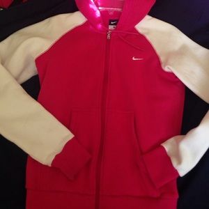 Nike hoodie Pink white