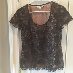 Trina Turk black lace top