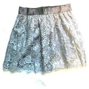 One hour sale!!!! Grey/silver lace skirt