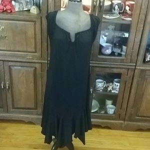 Spandex dress with handkerchief bottom