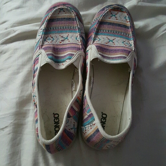 Colorful slip on shoes