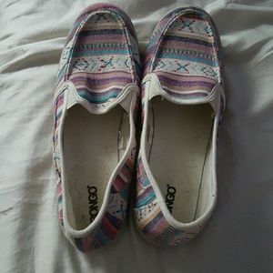 Colorful slip on shoes