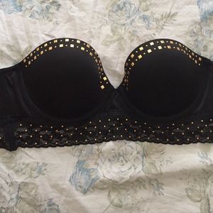 Victorias Secret pink- black and gold bralette