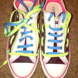 Black and Neon Converse