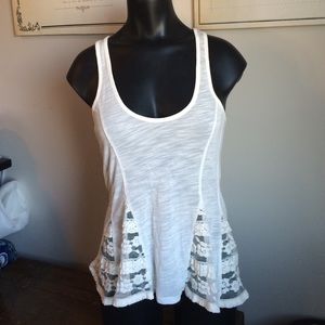 AE lace panel tank top