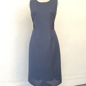 T. TAHARI Navy Mesh dress