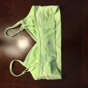 Lululemon bright green sports bra, never worn.