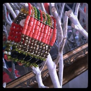 Beaded stretch bracelet