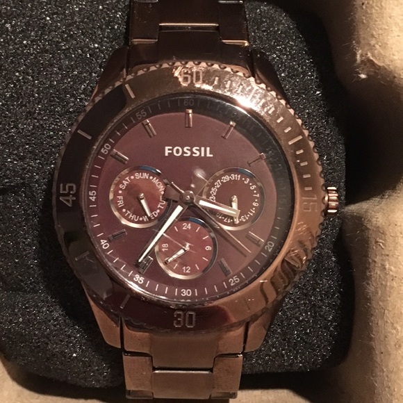 fossil chocolate watch