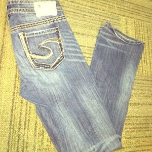 Silver Aiko boot cut jeans