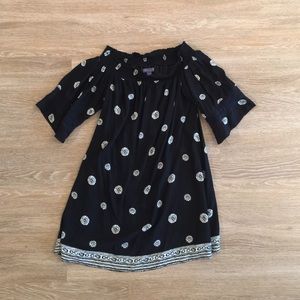 Kendall & Kylie Patterned Off The Shoulder Dress