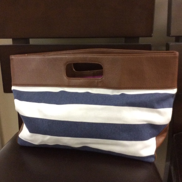 Oversized Nautical Striped Handbag