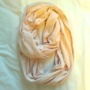 Pink studded infinity scarf