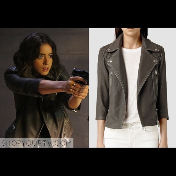All saints Cropped Cargo Leather Jacket 4 - Picture 3 of 3