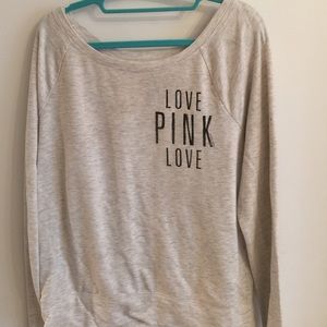 Victoria's Secret PINK Off The Shoulder Sweatshirt