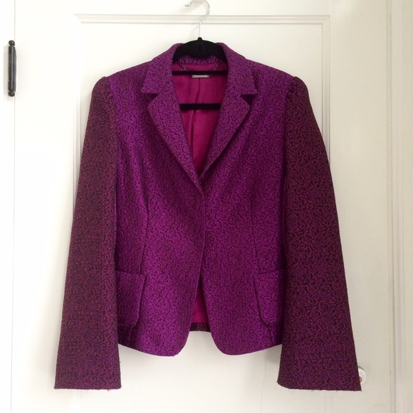 SOLD - Elie Tahari Roni Boucle Tweed Jacket - Picture 2 of 4