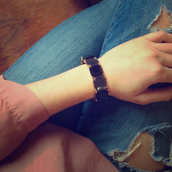 Black grey and gold Charming Charlie's bracelet