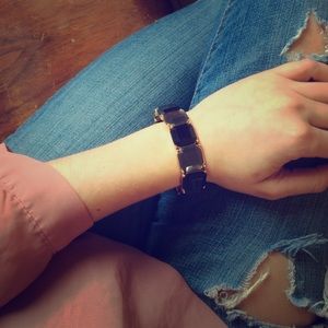 Black grey and gold Charming Charlie's bracelet