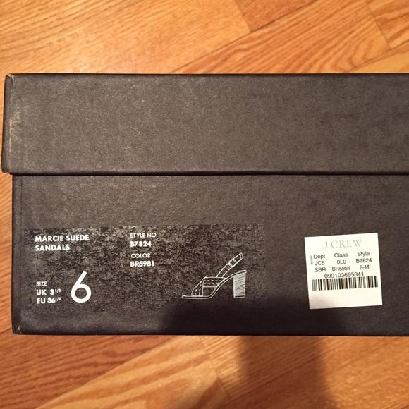 Jcrew Marcie Sandy Brown Suede Heel SZ 6 - Picture 4 of 4