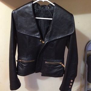 Kenneth Cole Black Leather Jacket