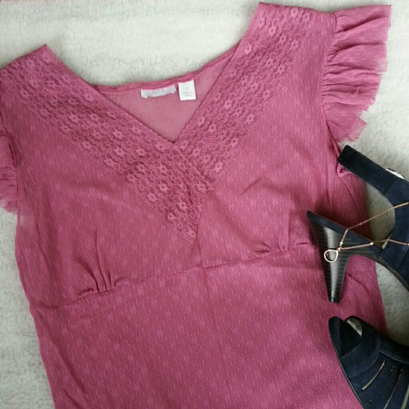 Tops - Pink lace top