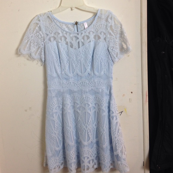 Short Sleeve, Pale Blue Dress