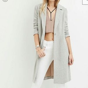 Light Grey Longline Coat