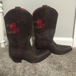 Juicy Couture cowboy boots, they have been used