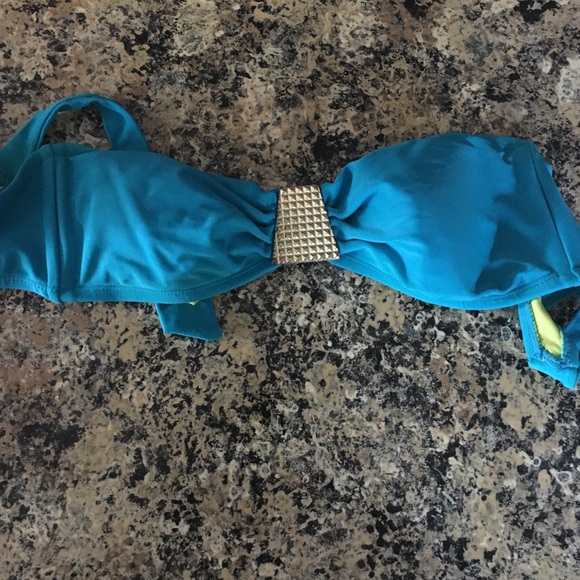 Blue bathing suit top