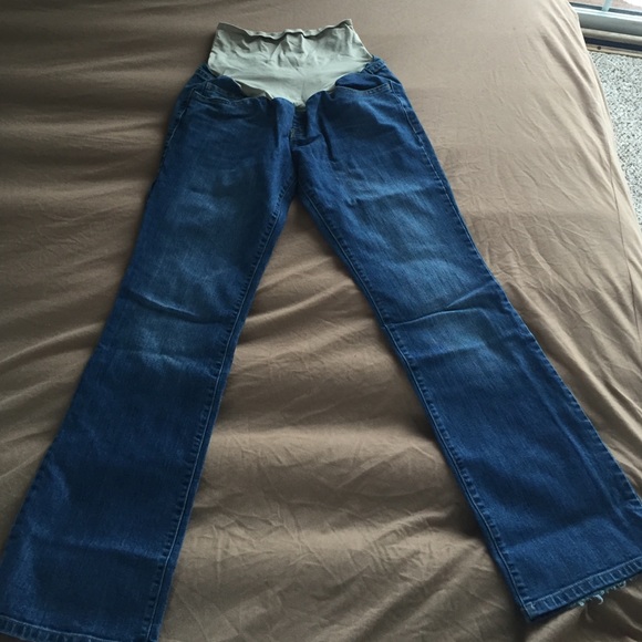 Maternity jeans size 10 boot cut full panel