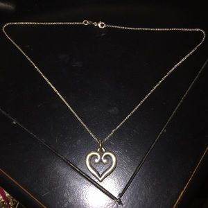 James Avery Scrolled Heart Necklace